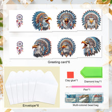 Load image into Gallery viewer, 6pcs Diamond Painting Greeting Cards DIY Diamond Art Cards Handmade Arts Crafts