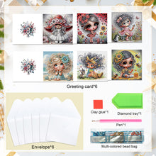 Load image into Gallery viewer, 6pcs Diamond Painting Greeting Cards DIY Diamond Art Cards Handmade Arts Crafts