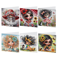Load image into Gallery viewer, 6pcs Diamond Painting Greeting Cards DIY Diamond Art Cards Handmade Arts Crafts