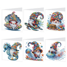 Load image into Gallery viewer, 6pcs Diamond Painting Greeting Cards DIY Diamond Art Cards Handmade Arts Crafts