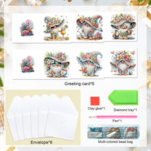 Load image into Gallery viewer, 6pcs Diamond Painting Greeting Cards DIY Diamond Art Cards Handmade Arts Crafts