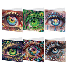 Load image into Gallery viewer, 6pcs Diamond Painting Greeting Cards DIY Diamond Art Cards Handmade Arts Crafts