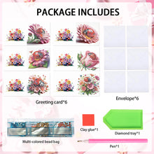Load image into Gallery viewer, 6pcs Diamond Painting Greeting Cards DIY Diamond Art Cards Handmade Arts Crafts