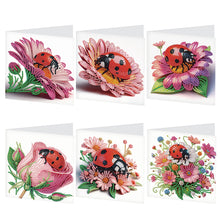 Load image into Gallery viewer, 6pcs Diamond Painting Greeting Cards DIY Diamond Art Cards Handmade Arts Crafts