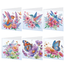 Load image into Gallery viewer, 6pcs Diamond Painting Greeting Cards DIY Diamond Art Cards Handmade Arts Crafts