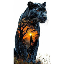 Load image into Gallery viewer, Diamond Painting - Full Square - Leopard In The Sunset (40*70CM)