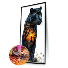 Load image into Gallery viewer, Diamond Painting - Full Square - Leopard In The Sunset (40*70CM)