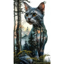 Load image into Gallery viewer, Diamond Painting - Full Square - Kitten In The Deep Forest (40*70CM)