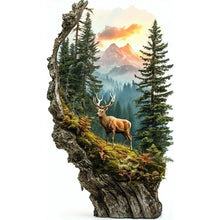 Load image into Gallery viewer, Diamond Painting - Full Square - Elk In The Distant Mountains (40*70CM)