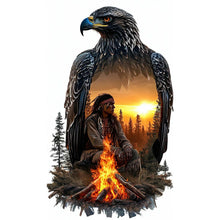 Load image into Gallery viewer, Diamond Painting - Full Square - Eagle By The Bonfire (40*70CM)