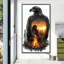 Load image into Gallery viewer, Diamond Painting - Full Square - Eagle By The Bonfire (40*70CM)