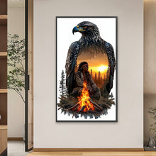 Load image into Gallery viewer, Diamond Painting - Full Square - Eagle By The Bonfire (40*70CM)