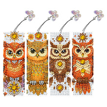 Load image into Gallery viewer, 4Pcs Special Shape Animals 5D DIY Diamond Painting Bookmark for Adults Beginners
