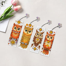 Load image into Gallery viewer, 4Pcs Special Shape Animals 5D DIY Diamond Painting Bookmark for Adults Beginners