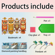 Load image into Gallery viewer, 4Pcs Special Shape Animals 5D DIY Diamond Painting Bookmark for Adults Beginners
