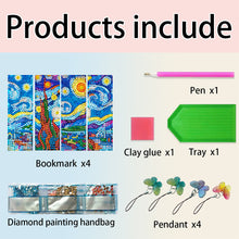 Load image into Gallery viewer, 4Pcs Special Shape Animals 5D DIY Diamond Painting Bookmark for Adults Beginners