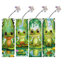 Load image into Gallery viewer, 4Pcs Special Shape Animals 5D DIY Diamond Painting Bookmark for Adults Beginners