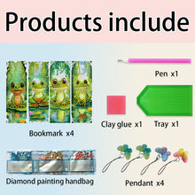 Load image into Gallery viewer, 4Pcs Special Shape Animals 5D DIY Diamond Painting Bookmark for Adults Beginners
