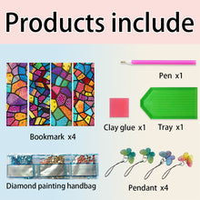 Load image into Gallery viewer, 4Pcs Special Shape Animals 5D DIY Diamond Painting Bookmark for Adults Beginners