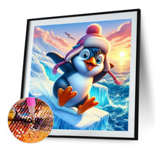 Load image into Gallery viewer, Diamond Painting - Full Round - Skiing Penguin (40*40CM)