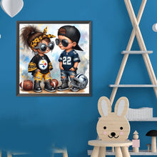 Load image into Gallery viewer, Diamond Painting - Full Round - Pittsburgh Steelers Girl Boy (40*40CM)