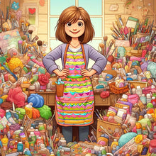 Load image into Gallery viewer, Diamond Painting - Full Round - Artist Girl (40*40CM)