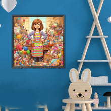 Load image into Gallery viewer, Diamond Painting - Full Round - Artist Girl (40*40CM)