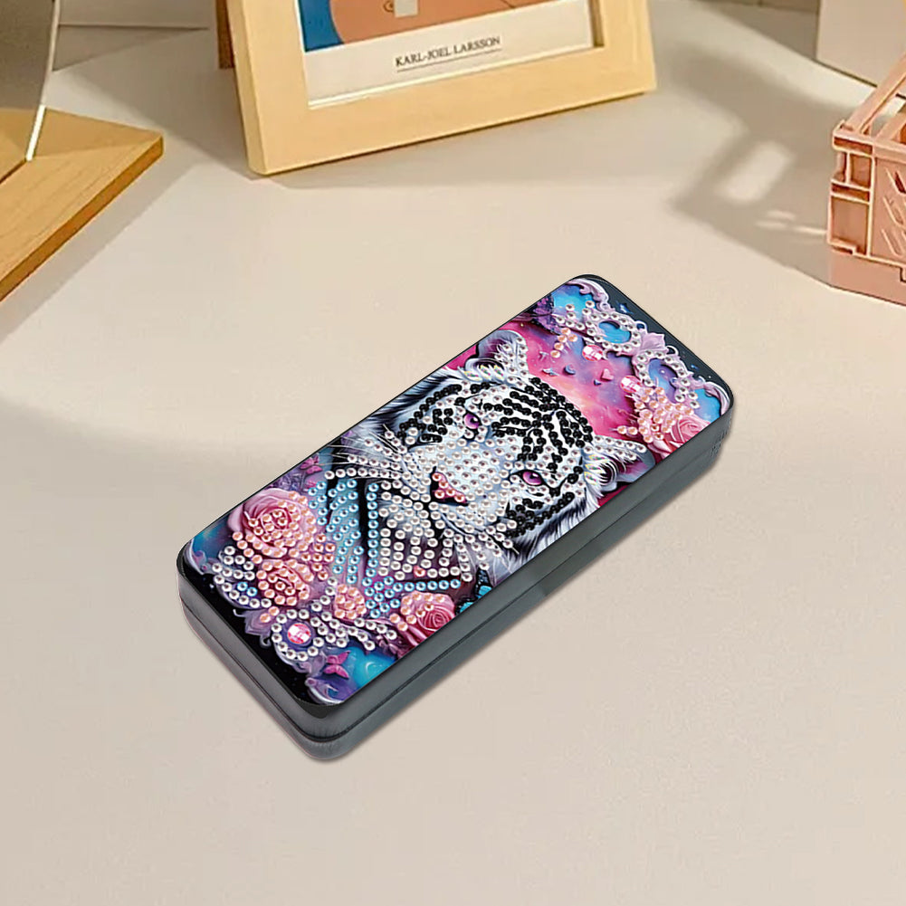 Flower Animal Leather DIY Diamond Painting Sunglasses Storage Box for Art Craft
