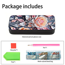 Load image into Gallery viewer, Flower Animal Leather DIY Diamond Painting Sunglasses Storage Box for Art Craft