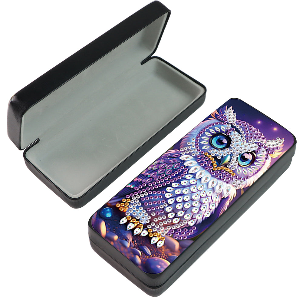 Flower Animal Leather DIY Diamond Painting Sunglasses Storage Box for Art Craft