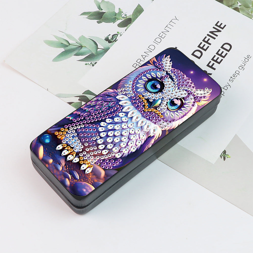 Flower Animal Leather DIY Diamond Painting Sunglasses Storage Box for Art Craft