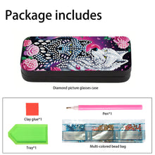 Load image into Gallery viewer, Flower Animal Leather DIY Diamond Painting Sunglasses Storage Box for Art Craft