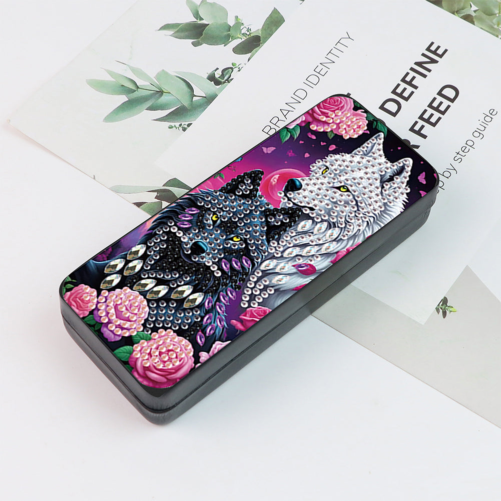 Flower Animal Leather DIY Diamond Painting Sunglasses Storage Box for Art Craft