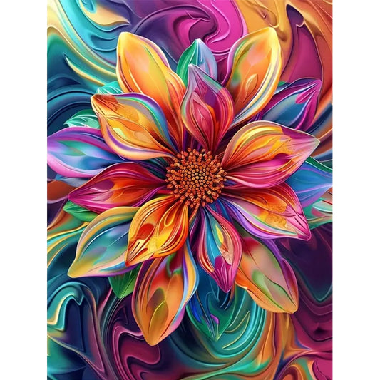 AB Diamond Painting - Full Round - Flowers In Oil Painting (45*60CM)