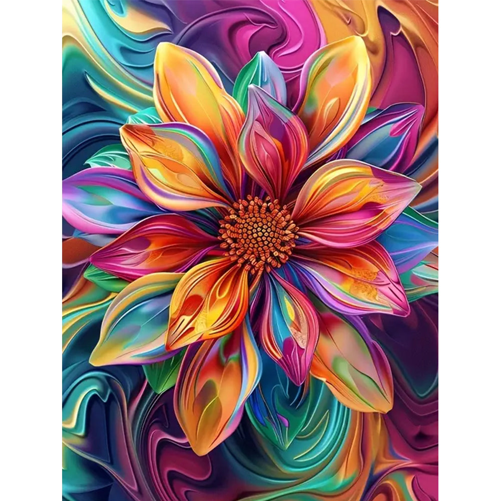 AB Diamond Painting - Full Round - Flowers In Oil Painting (45*60CM)