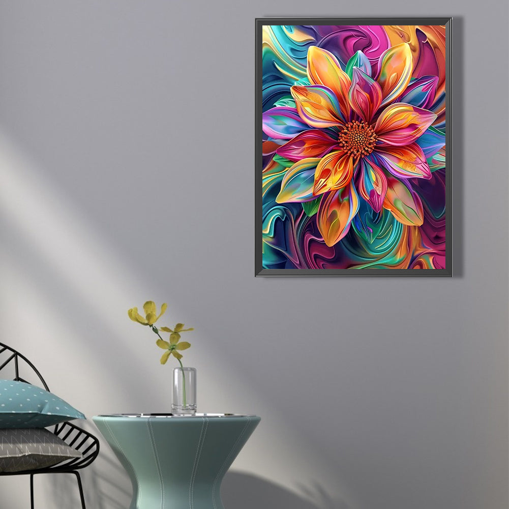 AB Diamond Painting - Full Round - Flowers In Oil Painting (45*60CM)