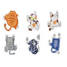Load image into Gallery viewer, 6Pcs Acrylic Cute Pattern Diamond Art Refrigerator Magnets Sticker for Beginners