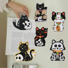 Load image into Gallery viewer, 6Pcs Acrylic Cute Pattern Diamond Art Refrigerator Magnets Sticker for Beginners
