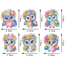 Load image into Gallery viewer, 6Pcs Acrylic Cute Pattern Diamond Art Refrigerator Magnets Sticker for Beginners