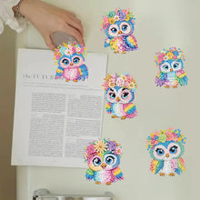 Load image into Gallery viewer, 6Pcs Acrylic Cute Pattern Diamond Art Refrigerator Magnets Sticker for Beginners