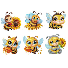 Load image into Gallery viewer, 6Pcs Acrylic Cute Pattern Diamond Art Refrigerator Magnets Sticker for Beginners