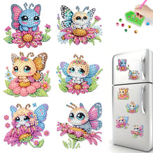 Load image into Gallery viewer, 6Pcs Acrylic Cute Pattern Diamond Art Refrigerator Magnets Sticker for Beginners