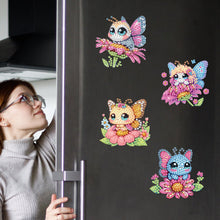 Load image into Gallery viewer, 6Pcs Acrylic Cute Pattern Diamond Art Refrigerator Magnets Sticker for Beginners