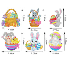 Load image into Gallery viewer, 6Pcs Acrylic Cute Pattern Diamond Art Refrigerator Magnets Sticker for Beginners