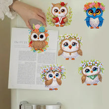 Load image into Gallery viewer, 6Pcs Acrylic Cute Pattern Diamond Art Refrigerator Magnets Sticker for Beginners