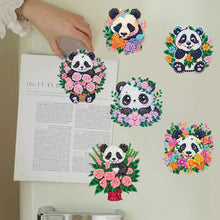 Load image into Gallery viewer, 6Pcs Acrylic Cute Pattern Diamond Art Refrigerator Magnets Sticker for Beginners