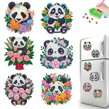 Load image into Gallery viewer, 6Pcs Acrylic Cute Pattern Diamond Art Refrigerator Magnets Sticker for Beginners