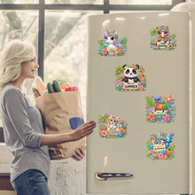 Load image into Gallery viewer, 6Pcs Acrylic Cute Pattern Diamond Art Refrigerator Magnets Sticker for Beginners