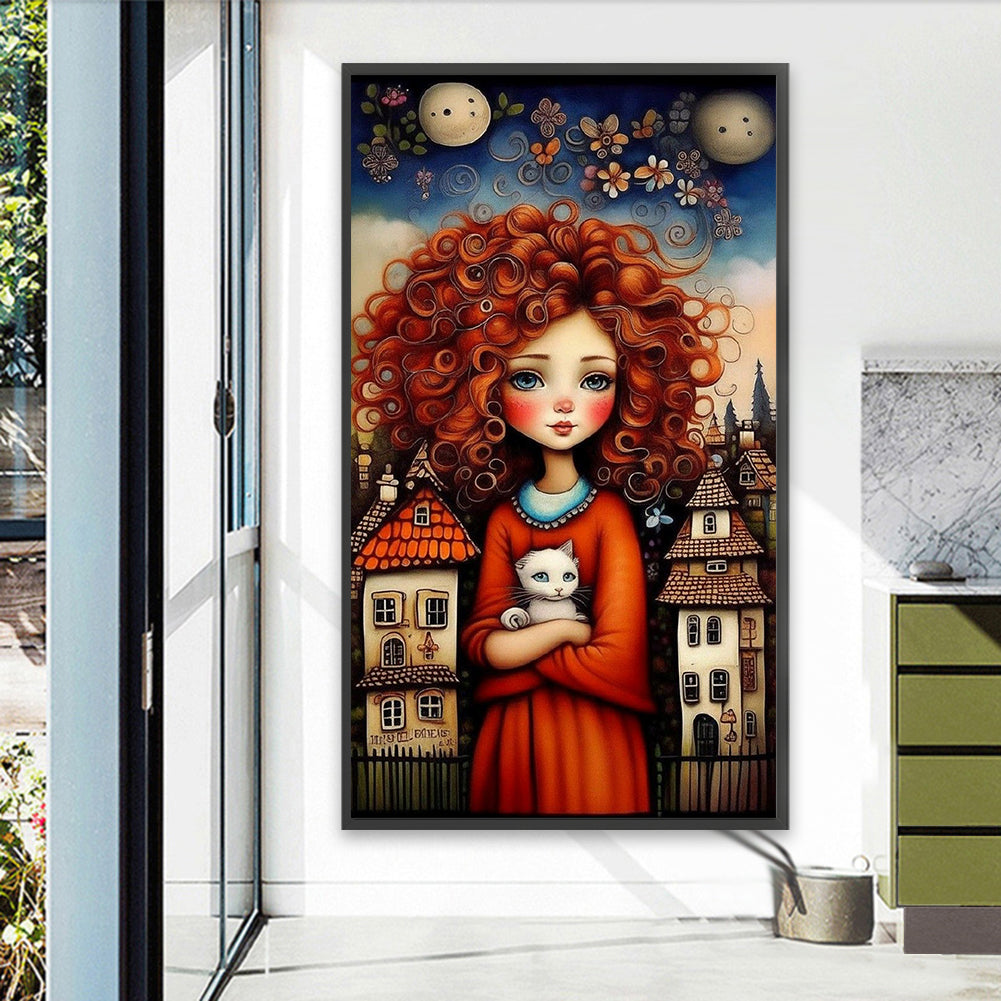 Diamond Painting - Full Round - Illustrator Girl (40*70CM)