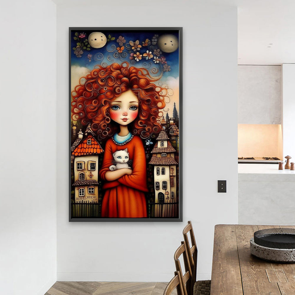 Diamond Painting - Full Round - Illustrator Girl (40*70CM)